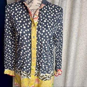 Little Journeys Sz S Polka Dot Floral button